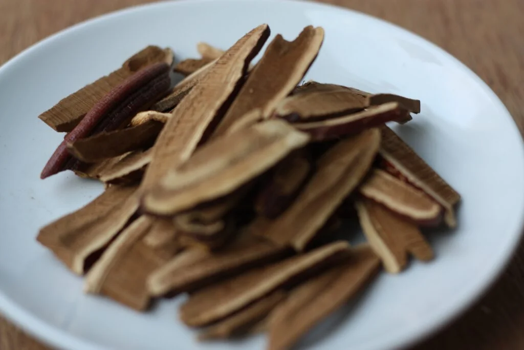 Slices of Reishi Mushrooms